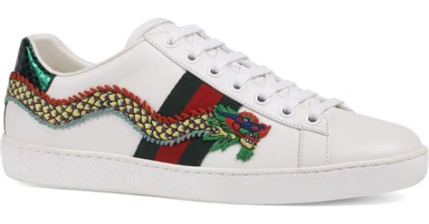 gucci white dragon sneakers|Gucci ace sneakers on sale.